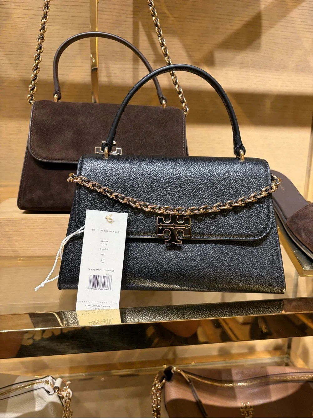 Tory Burch Britten leather Shoulder & Top-Handle Bag - new with tag